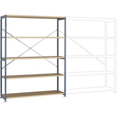 Manuflex RP1043.5012 Zasúvacia polica Základné prevedenie Planoflex s 5 policami, (š x v x h) 1.47 x 2 x 60 m, ocel, dre