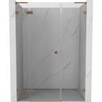 Mexen Lunar L лява душ кабина 130 см, прозрачна, четкана мед - 834SL-130-050-65-00-L (834SL-130-050-65-00-L)