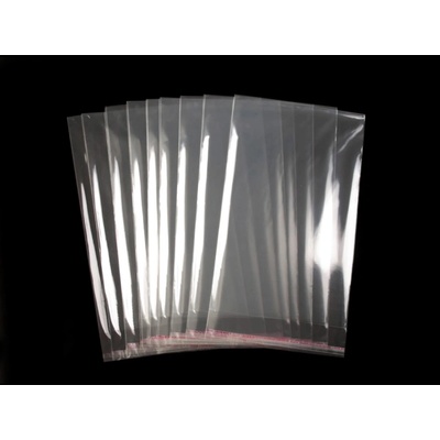 Celofánové sáčky s lepiacou lištou 17x28 cm - 10000 ks - Transparent - Transparent