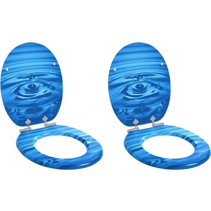 vidaXL Тоалетна седалка 2 pcs Син капсула 44 x 38 см (3414543)