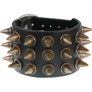 Black & metal гривна spikes 3 - bwz-516