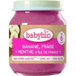 Babybio Био плодово пюре Babybio - Банан, ягода и мента, 130 g (3288130510966) - ozone