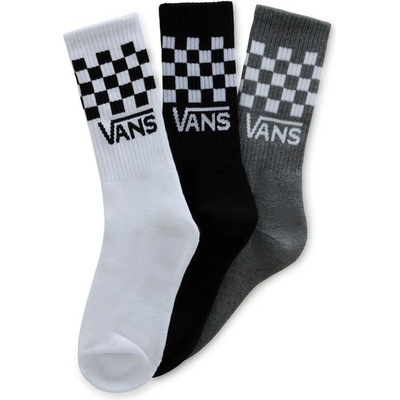VANS DROP V CLASSIC CHECK CREW SOCK WHITE/BLACK/HEATHERGREY