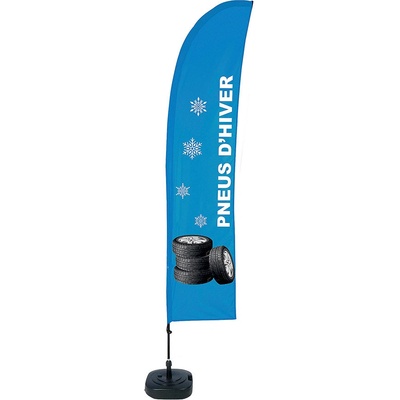 Jansen Display Beach Flag Budget Wind Complete Set Winter Tires French, 1010 x 4305 mm