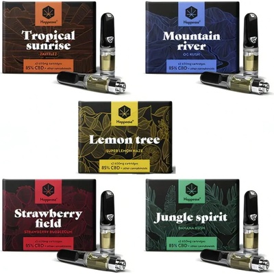 Happease CBD Vape cartridge bundle 85% CBD fullspectrum 10ks x 600mg