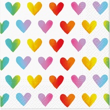 TaT Obrúsky Rainbow Hearts 33x33cm