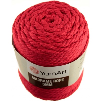 Macrame Rope 773 červená 5 mm