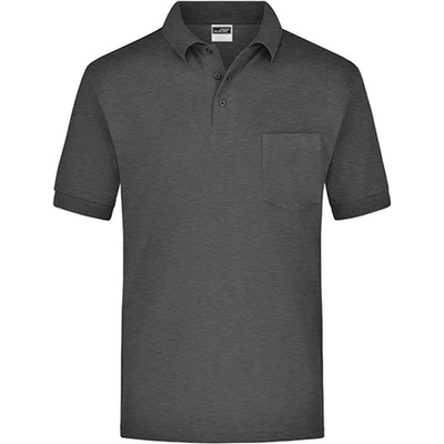 James Nicholson pánská polokošile JN026 anthracite Melange