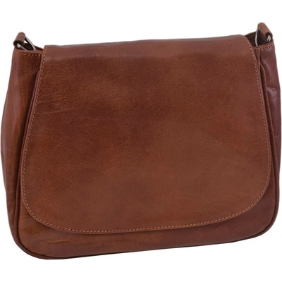 Mercucio dámská kožená crossbody kabelka koňak 250710