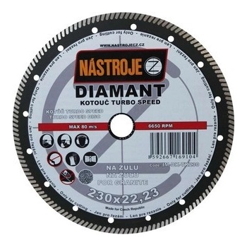 Nástroje cz Kotouč diamantový 230 x 2,0 x 22,2 mm IM-DK-TK230