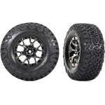 Traxxas Гуми Tires & wheels, assembled, glued (Traxxas Ford Raptor R black chrome wheels, BFGoodrich All-Terrain T/A KO2 tires, foam inserts) (2) (4WD front/rear, 2WD rear) TRX10187-BLKCR (TRX10187-BLKCR)