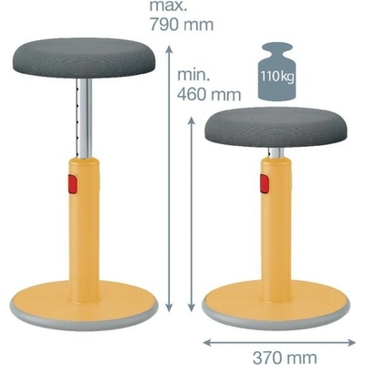 Leitz Ergo Cosy Stool teplá žlutá 65180019
