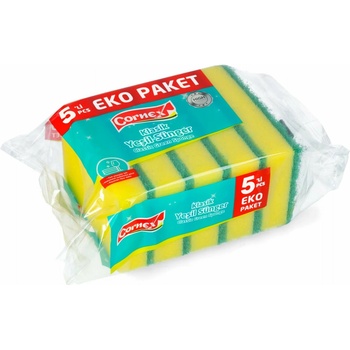 Cornex kuchynské hubky žlté, balenie 5 ks
