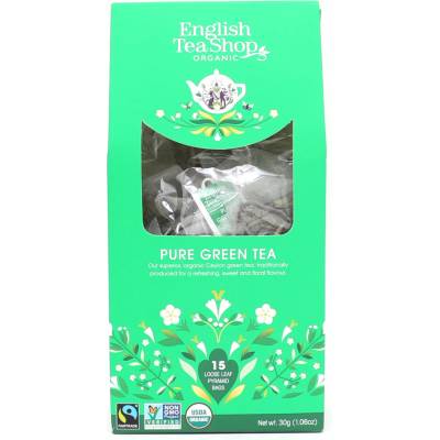 English Tea Shop Zelený čaj čistý fairtrade bio 15 pyramidek
