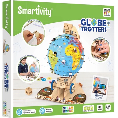 Smart Games Дървен конструктор Smart Games - Глобус (STY305)