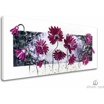 Autorská reprodukcia na plátne KVETY - 95x40 cm