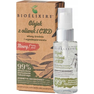 Bioélixire Olivový olej na kučeravé matné a lámavé vlasy 50 ml