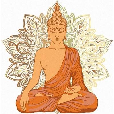 zuty Malování Podle Čísel Buddha A Ornamenty Ii 80 x 100 Cm Plátno Rám