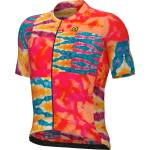 Alé Мъжка фланелка с къс ръкав за колоездене Alé PR-E Clorofilla S/S Jersey Cycling jersey - Orange Combo (056-3942-0114)
