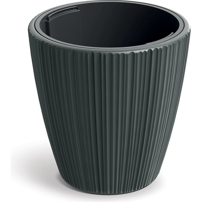 Prosperplast Kvetináč ORO s vkladom 19,9 cm tmavosivá