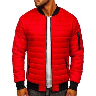 Bolf pánska prešívaná prechodná bunda typu bomber MY-02A červená