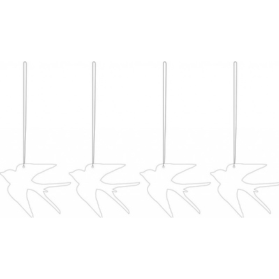 Velikonoční dekorace Deco Bird White set 4 ks COOEE Design