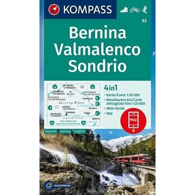 Bernina, Valmalenco 1:50 000 / turistická mapa KOMPASS 93