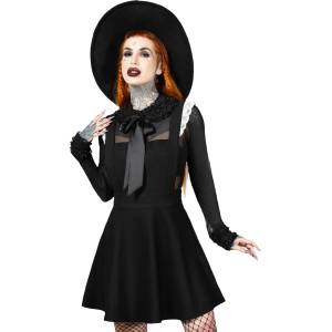 KILLSTAR дамска рокля KILLSTAR - Oriel Pinafore - Черен - KSRA007097