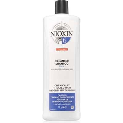 Nioxin System 6 Color Safe Cleanser Shampoo почистващ шампоан за химически третирана коса 1000ml
