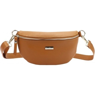 MiaMore kožená kabelka 01-029 Dollaro camel