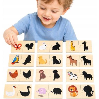 Viga puzzle přiřazování stínů