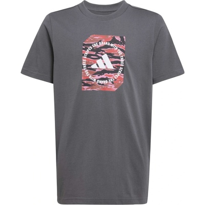 adidas Camo Logo Tee tmavo sivá