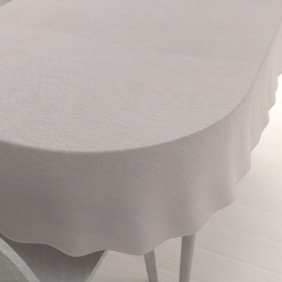 Biante Teflónový oválny obrus TF-066 Béžový režný 140x220cm