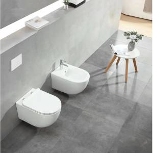 Inter Ceramic Комплект тоалетна чиния Inter Ceramic с капак, лъскава бяла (5238)