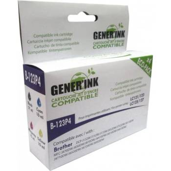 Мастилница GENERIK LC123/121/125 BROTHER, (BK-C-M-Y) (LF-INK-BROT-LC123-Pack)