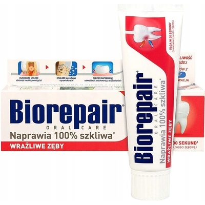Biorepair Sensitive Plus pre citlivé zuby bez fluóru 75 ml