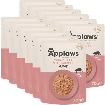 Applaws s tuňákem a lososem v želé 12 x 70 g