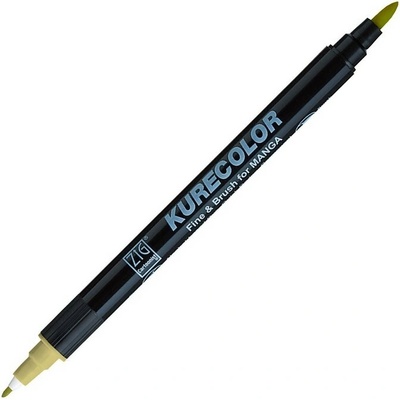 Lihová fixa KURETAKE ZIG Kurecolor Fine & Brush, Mellow Yellow (140)