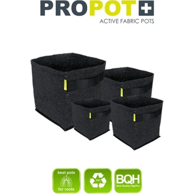 GARDEN HIGHPRO PROPOT 50L textilní květináč černý 33x33x46 cm
