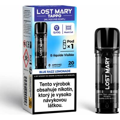 Lost Mary Tappo Blue Razz Lemonade POD náplň 2 ml 20 mg