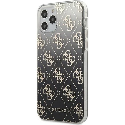 GUESS Луксозен Калъф за iPhone 12/Pro, Guess Gradient Case, Черен (GUHCP12MPCU4GGBK)