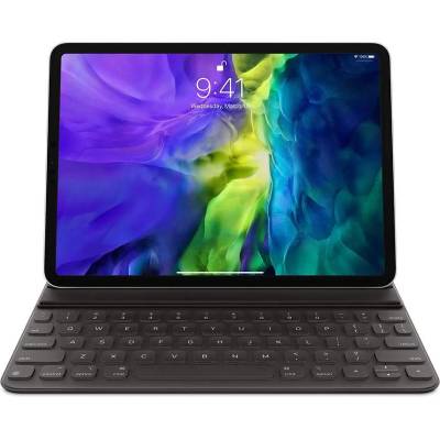 Apple Smart Keyboard BG - оригинален полиуретанов калъф, клавиатура и поставка за iPad Pro 11 (2018), iPad Pro 11 (2020) (черен)