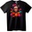 NOONEBRAND Тениска Флорално Лице Арт - 7XL, Black