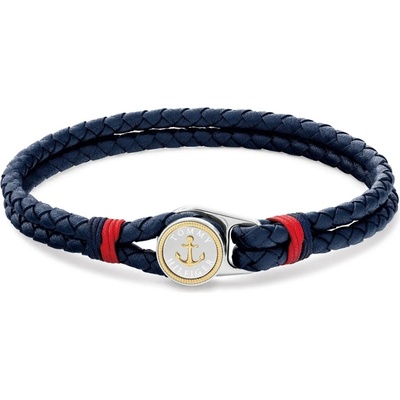 Tommy Hilfiger Kožený náramek v modré barvě 2790691 17,5 cm