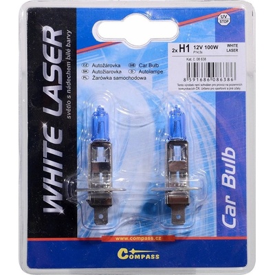 Compass White Laser H1 P14,5s 12V 100W 2 ks