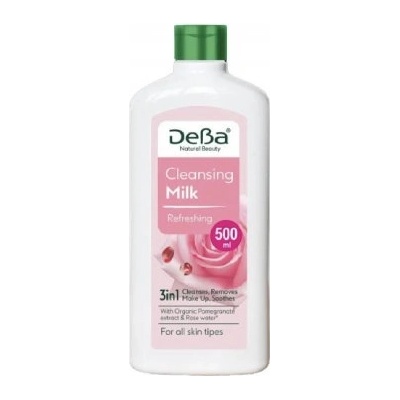 Дева Natural Beauty Refreshing-почистващо тоалетно мляко с екстракт от нар и розова вода 500мл
