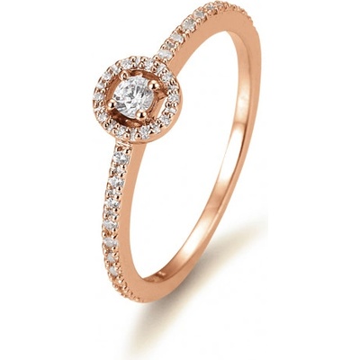 Sofia Diamonds Prsteň ružové zlato s diamantmi BE41 05800 R