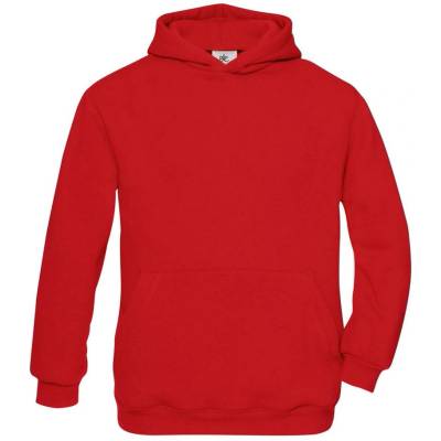 B&C Collection B&c hooded kids / Детски суичър с качулка - червен 104 (01068100461)