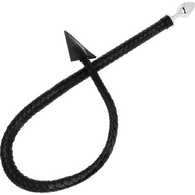 Ohmama Fetish Devil's Tail Leather & Metal Butt Plug 7cm