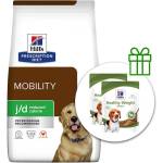Hill's Hill s Prescription Diet j/d Reduced Calories Грижа за ставите за кучета 12 кг + 2x Лакомства безплатно